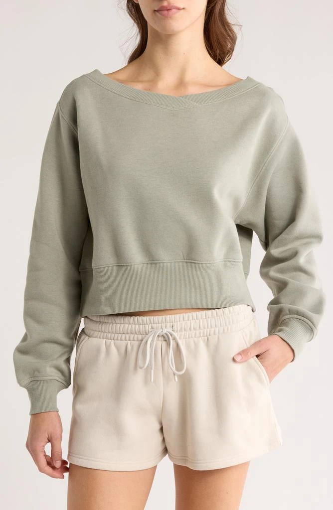 Abound V-Neck Crop Sweatshirt 1