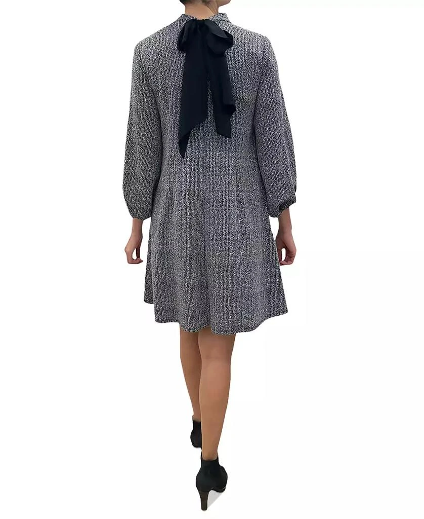 Robbie Bee Women's Mock-Neck Balloon-Sleeve Shift Dress 3