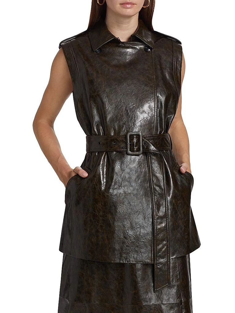 green emerald velvet dress DUPREY FAUX LEATHER VEST AND SKIRT SET – Muse Chicago