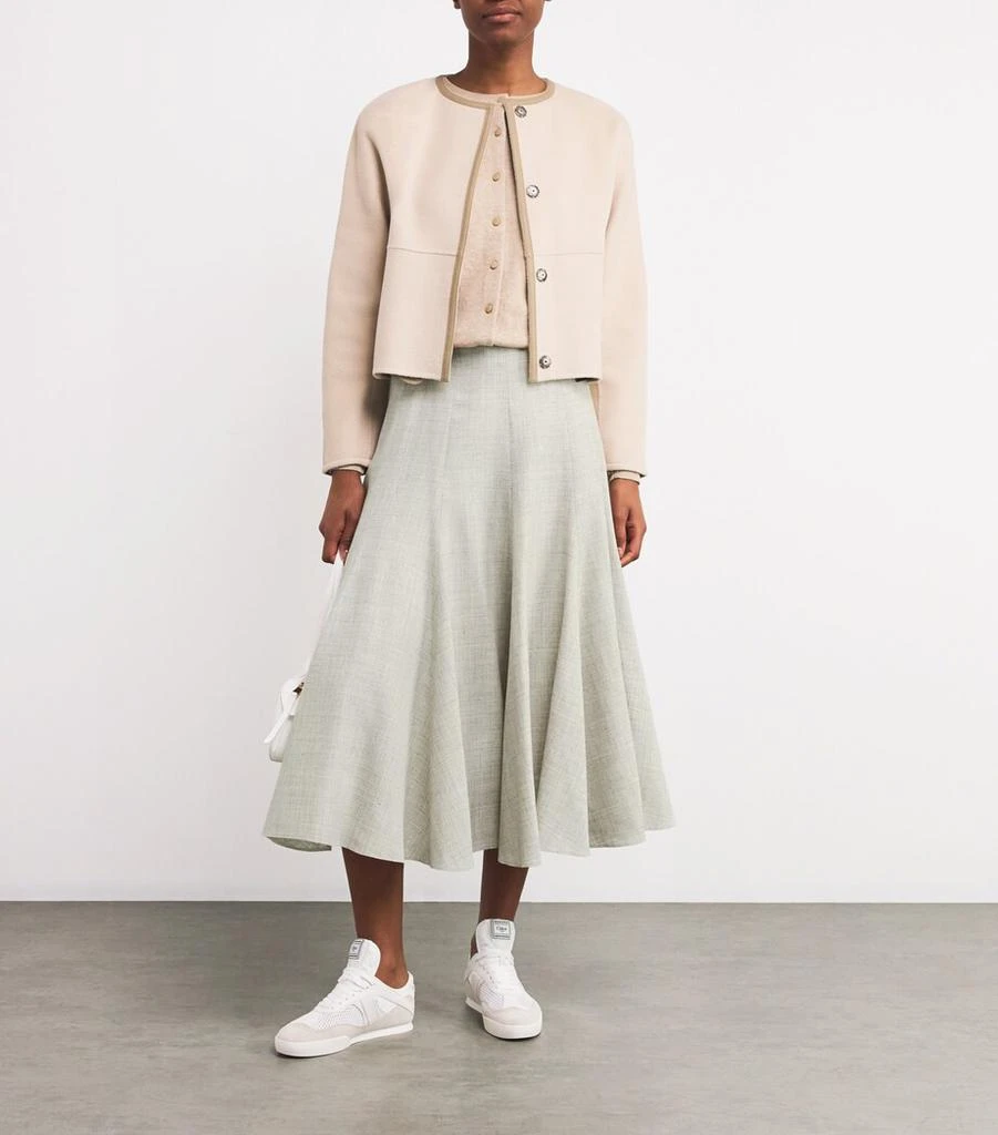 Fabiana Filippi Linen-Blend Pleated Midi Skirt 2