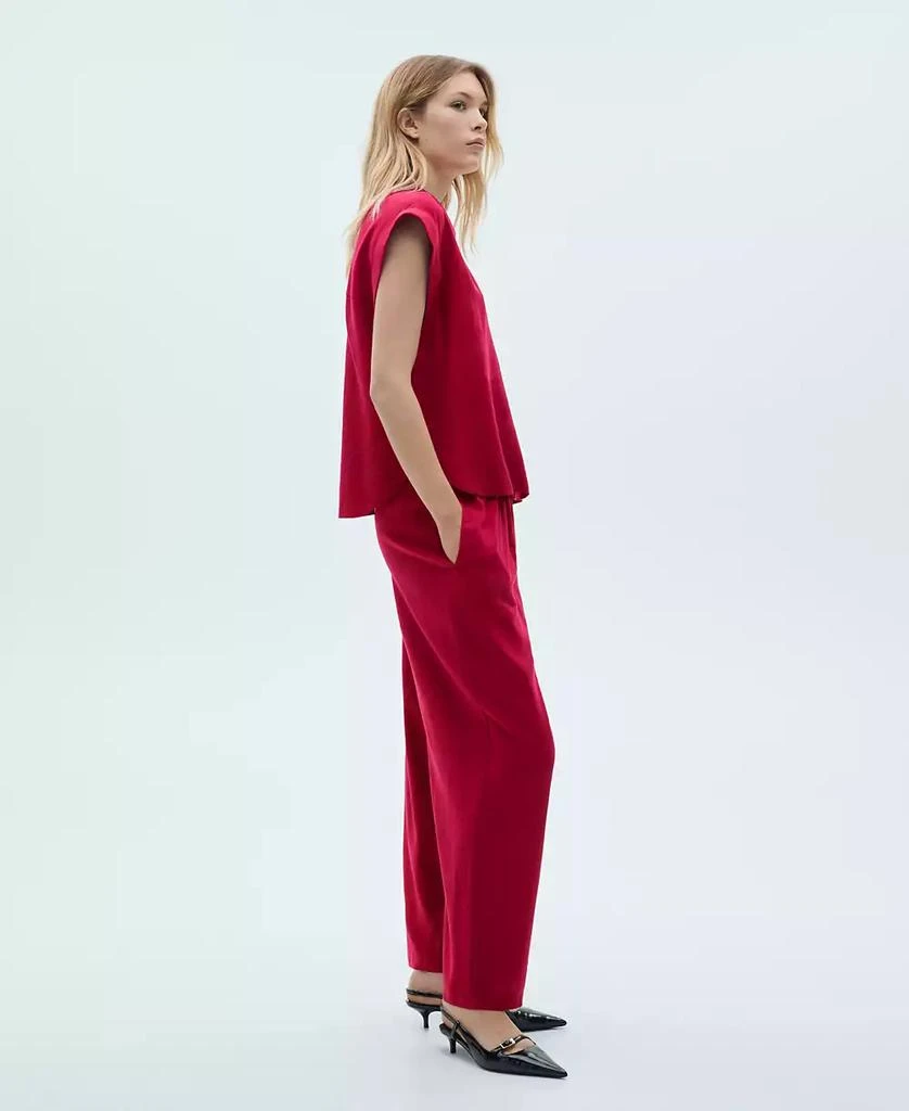 Mango Women's Flowing Linen Pants 2