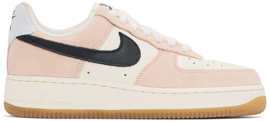 NIKE White & Pink Air Force 1 '07 Sneakers 1