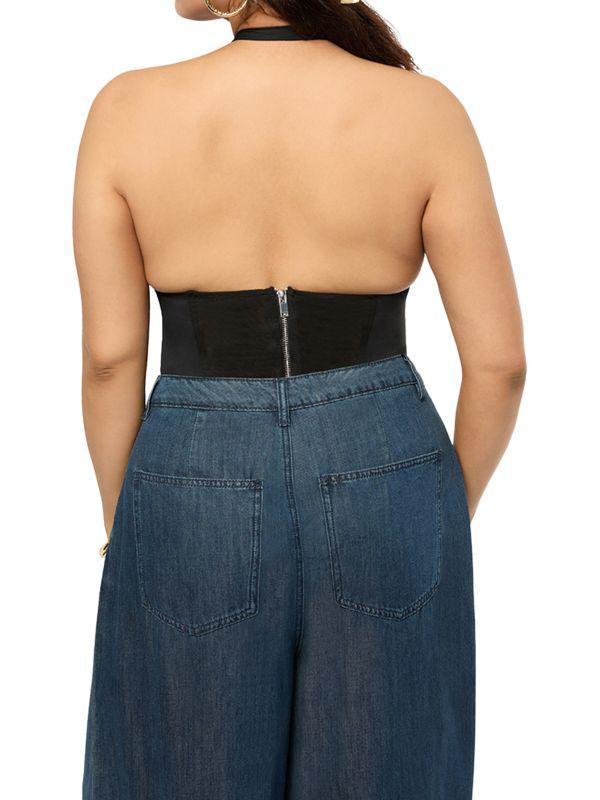 WeWoreWhat Halter Corset Top