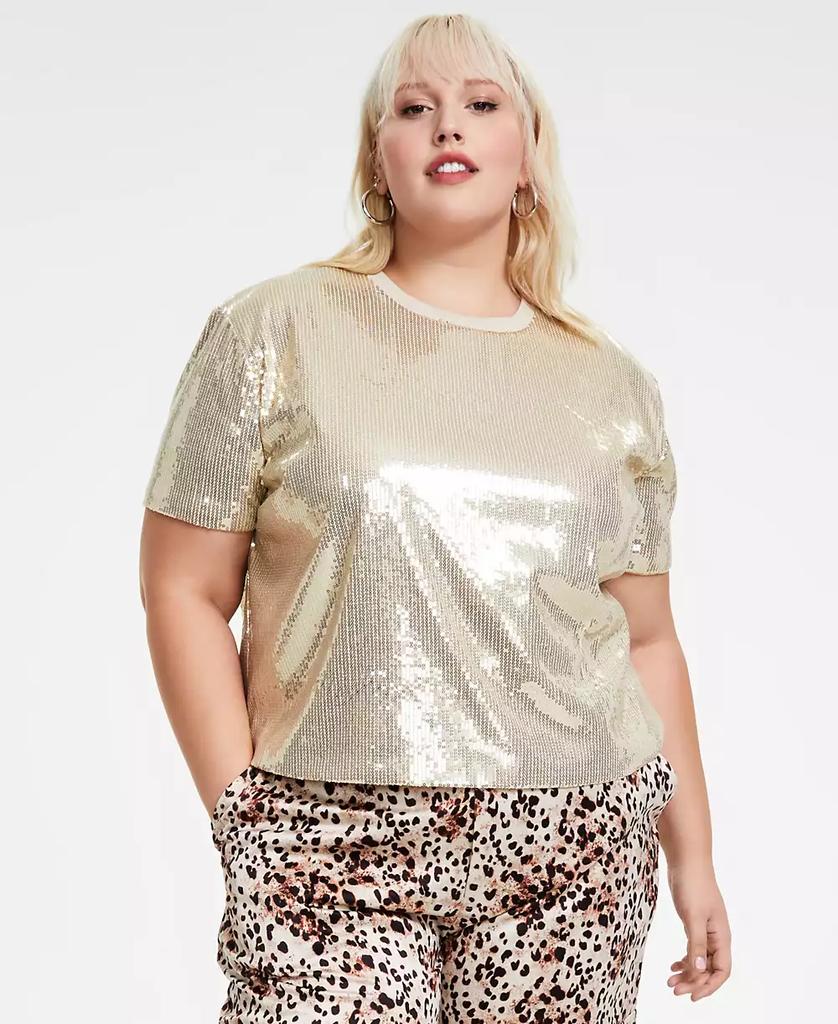 売れ筋商品|||バースリー カットソー トップス レディース Women's Foil Mesh Mock Neck Long-Sleeve Top, Created for Macy's Alex Dye B Bar Iii Women's Foil Mesh Mock Neck Long-Sleeve Top, Created