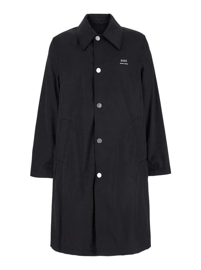 AMI AMI Paris Technical Twill Raincoat 1