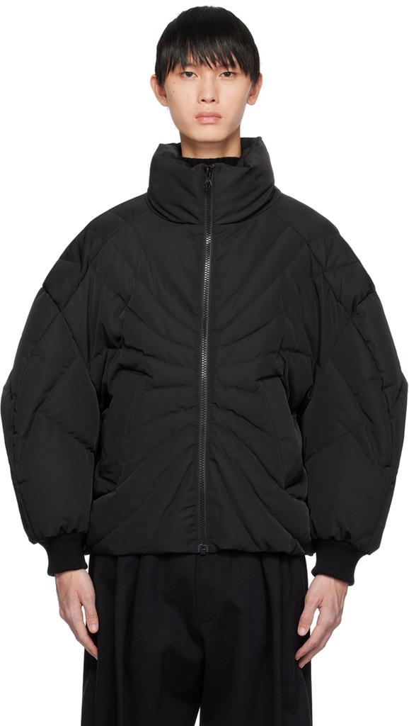 CHENPENG Black Grand Rose Down Jacket