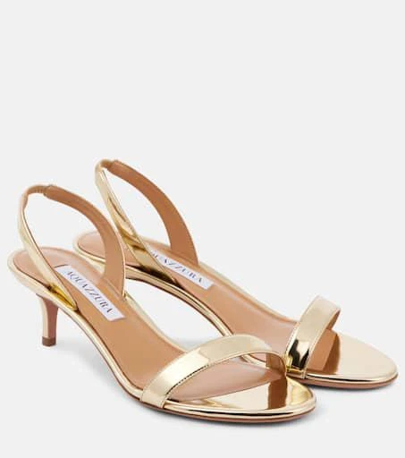 Aquazzura So Nude 50 mirrored leather sandals 1