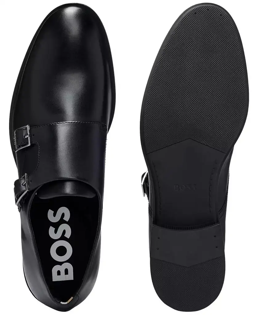 Boss by Hugo Boss Men's Colby Double-Buckle Monk Strap Dress Shoes - Black - Size 12 Boss by Hugo Boss Men's Colby Double-Buckle Monk Strap Dress Shoes - Black - Size 12
