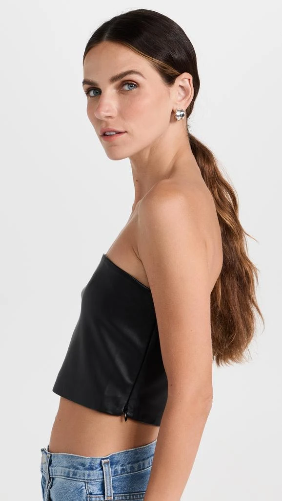 Susana Monaco Faux Leather Crop Tube Top 3