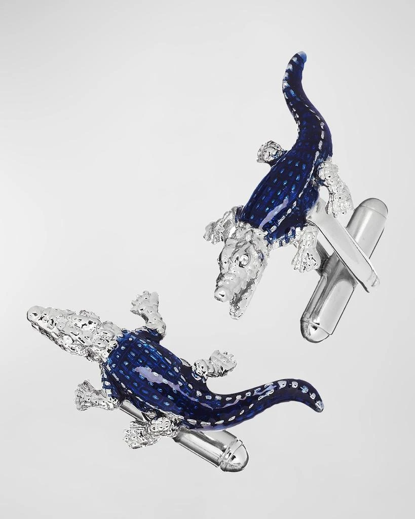 Link Up Men's Enamel Crocodile Cufflinks 1