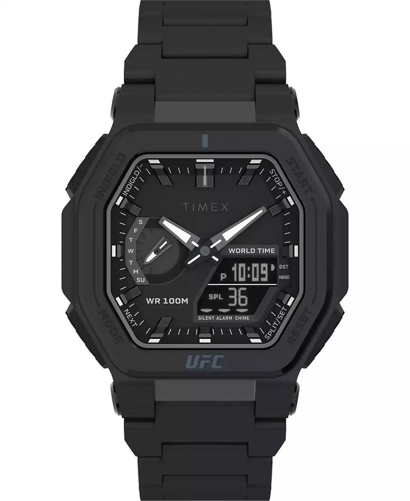 Timex UFC Men's Colossus Analog-Digital Black Stainless Steel Watch, 45mm