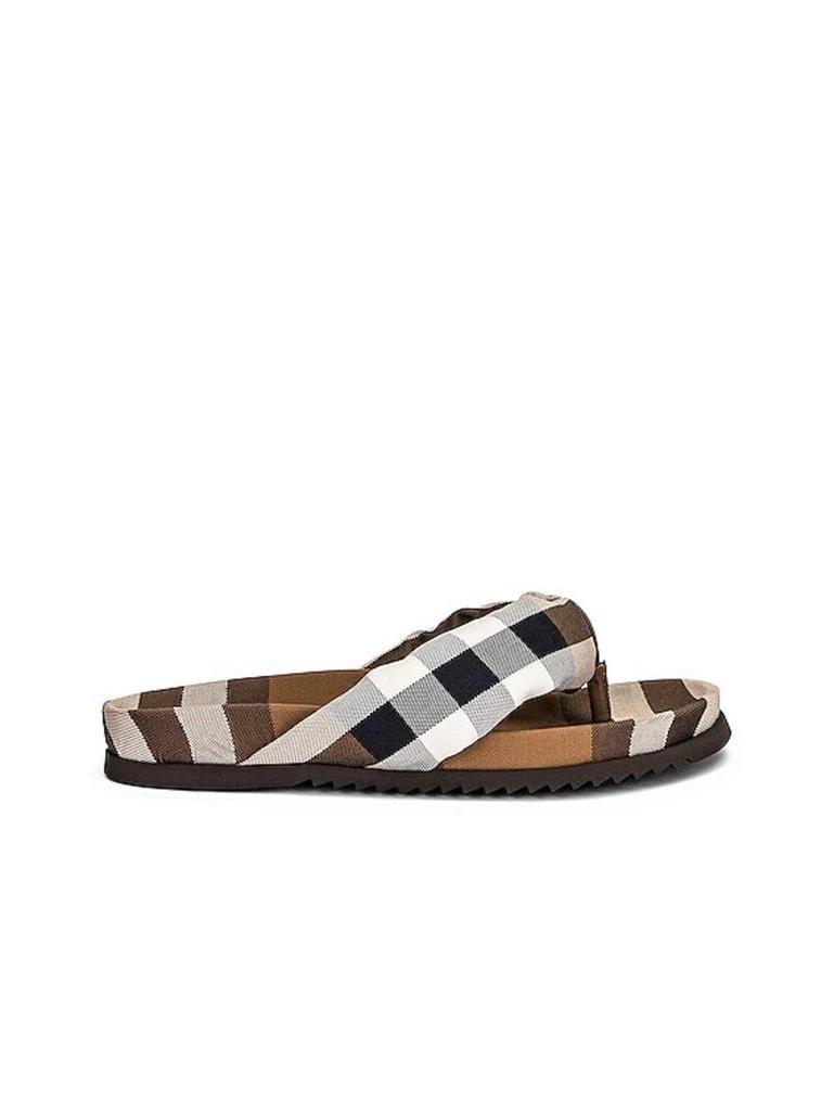 Burberry Men's Duncannon Beige Check Sandals Flip Flops 3