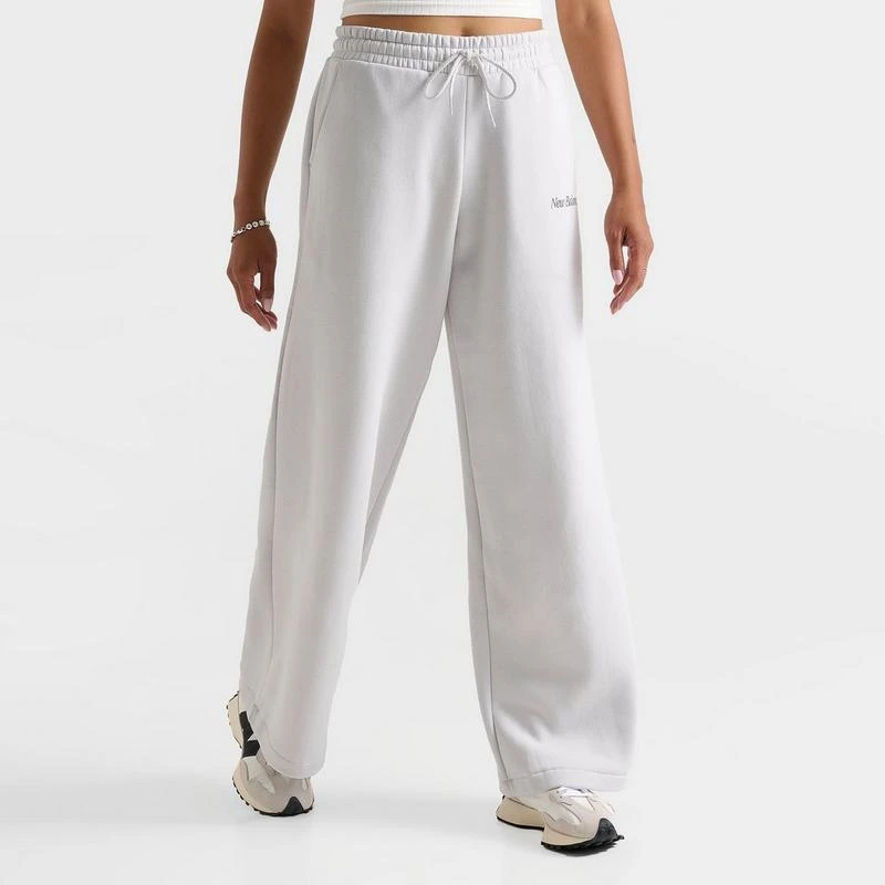 New Balance Women's New Balance Script Wide Leg Fleece Pants 3
