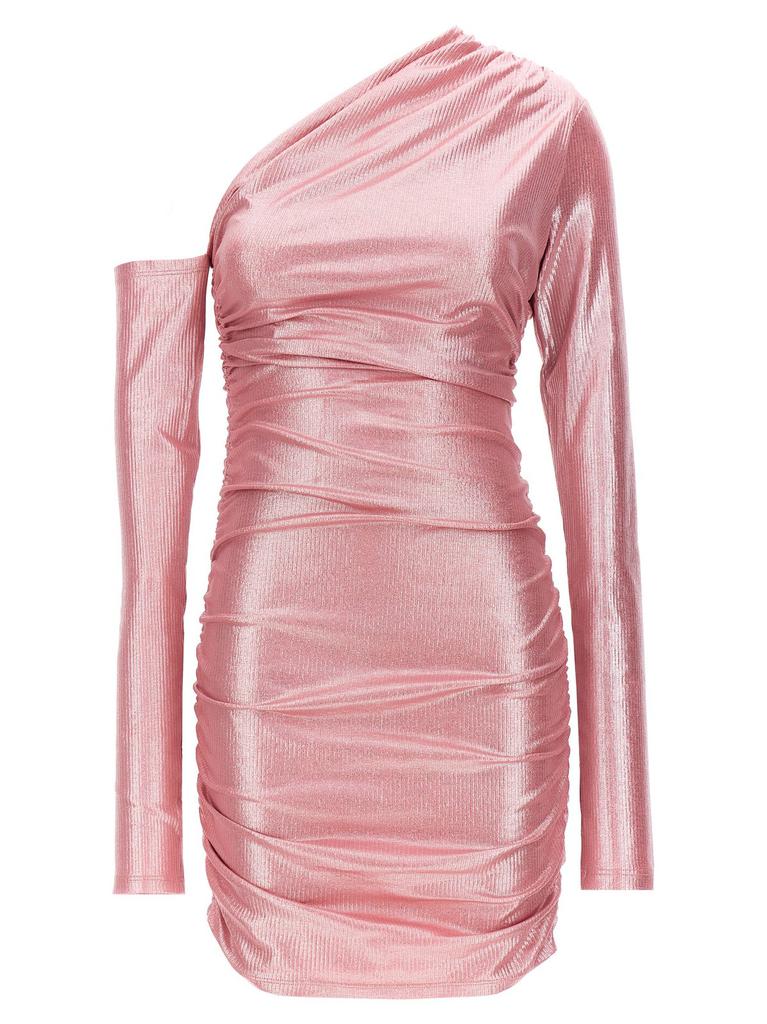 ワンピース The Andamane 'Olimpia' mini dress The Andamane Olimpia One Shoulder Draped Mini Dress in Rouge