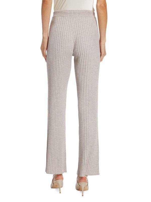 Stellae Dux Wide Rib-Knit Drawstring Pants