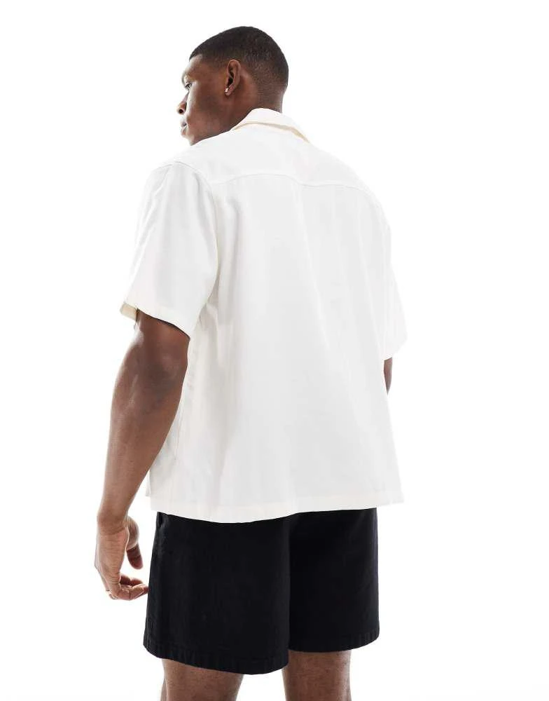HOLLISTER Hollister textured linen short in black 3