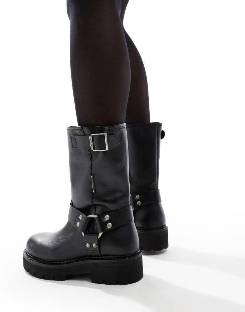 Tommy Jeans Tommy Jeans urban biker boots in black 3