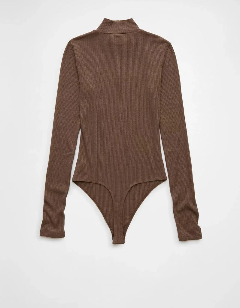 AE AE Long-Sleeve Mock Neck Pointelle Bodysuit 4