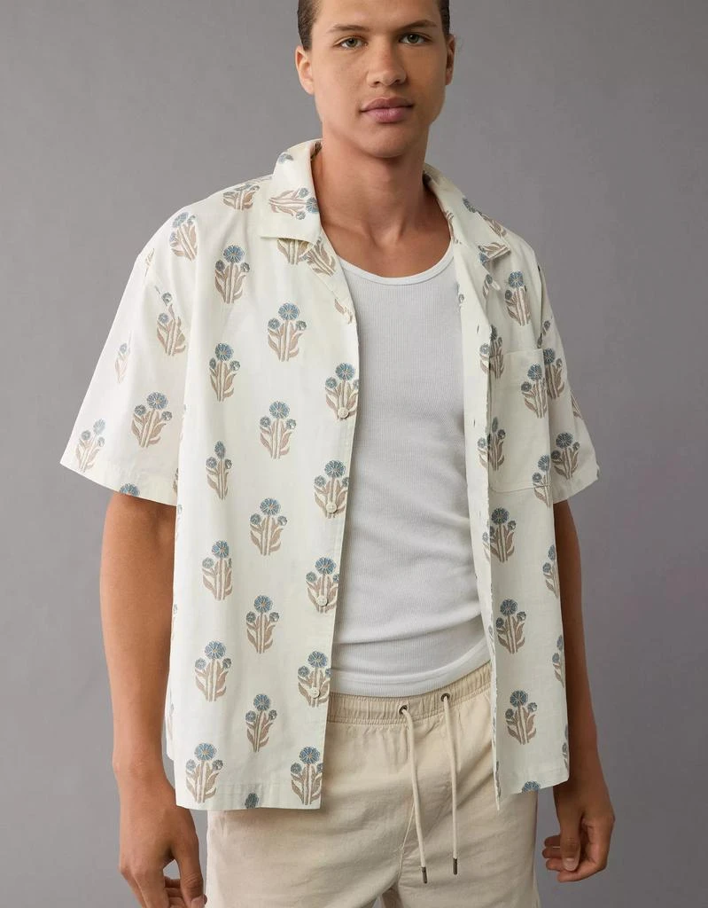 AE AE Floral Button-Up Poolside Shirt 1