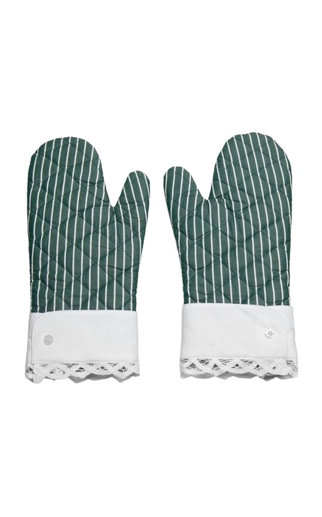 Gohar World Gohar World - Cotton Oven Gloves - Green - Moda Operandi 1