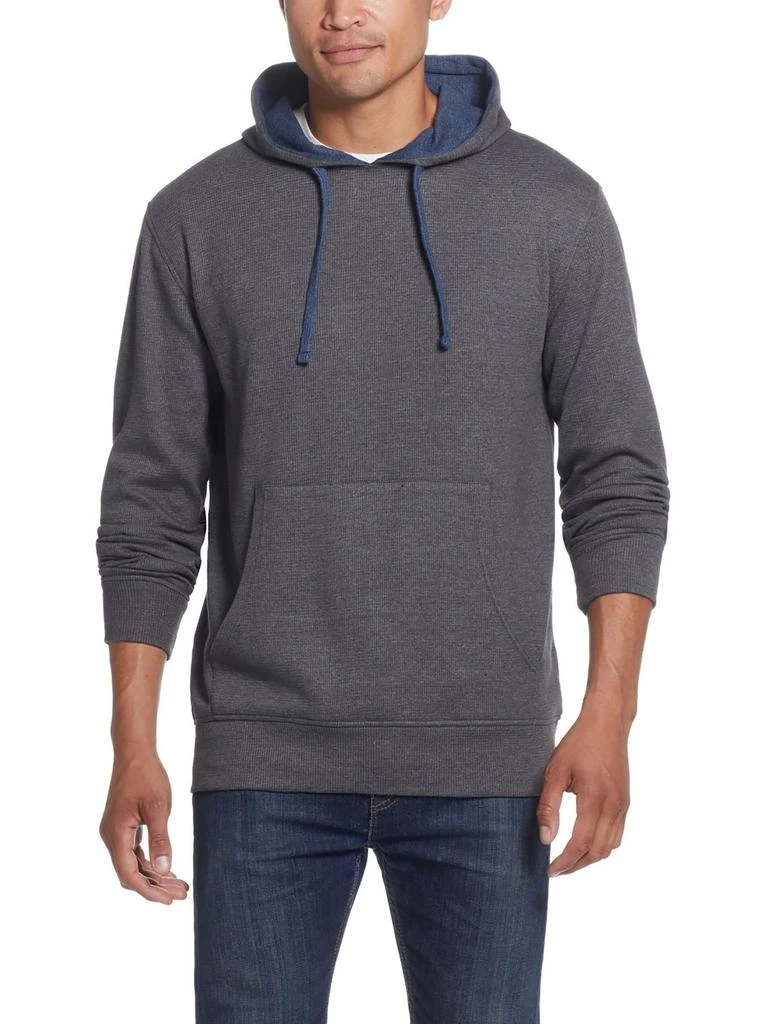 Weatherproof Vintage Mens Heathered Drawstring Hoodie 1