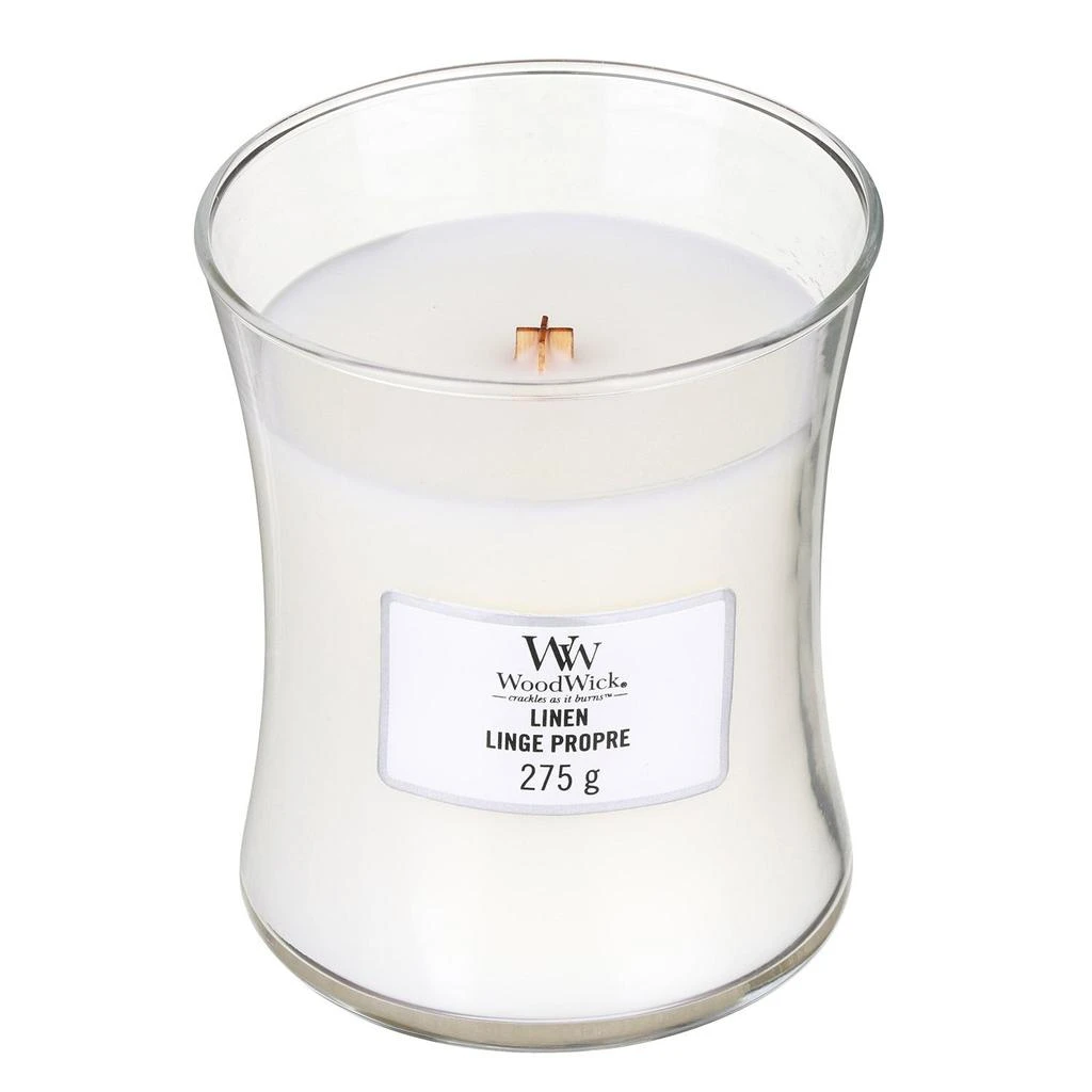 Woodwick WoodWick - Linen Medium Hourglass Jar Candle 1