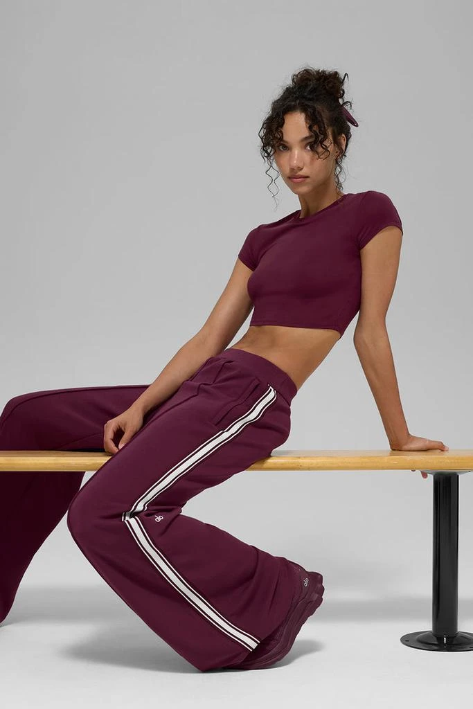 Alo Track Star Wide Leg Pant (Regular) - Burgundy 6