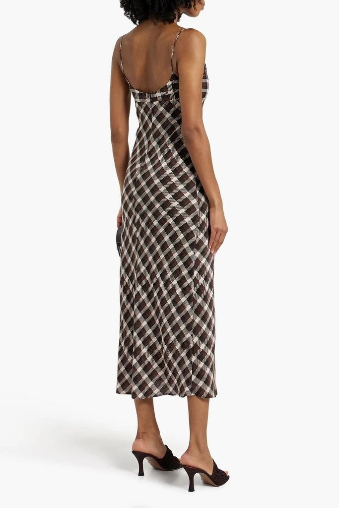 Bec & Bridge Chiara checked crepe midi dress 3