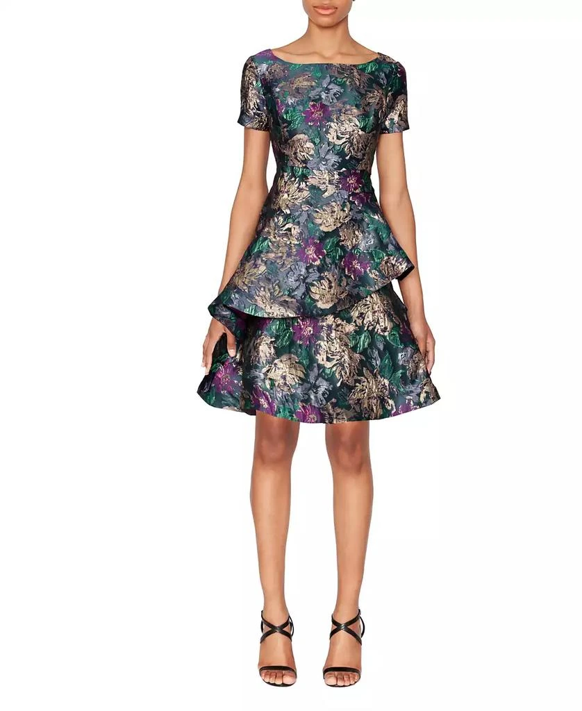 WHITE TIE by Shani Women's Printed Double-Tiered Fit & Flare Dress 1