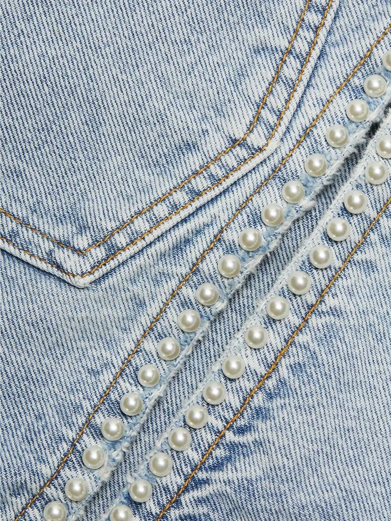 Purple Brand Baggy Pearl-Embellished Cut-Out Jeans 7