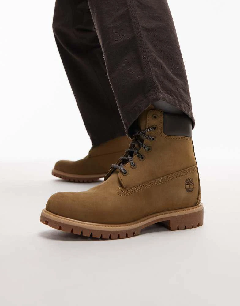 Timberland Timberland premium 6 inch boots in olive nubuck  display picture 2