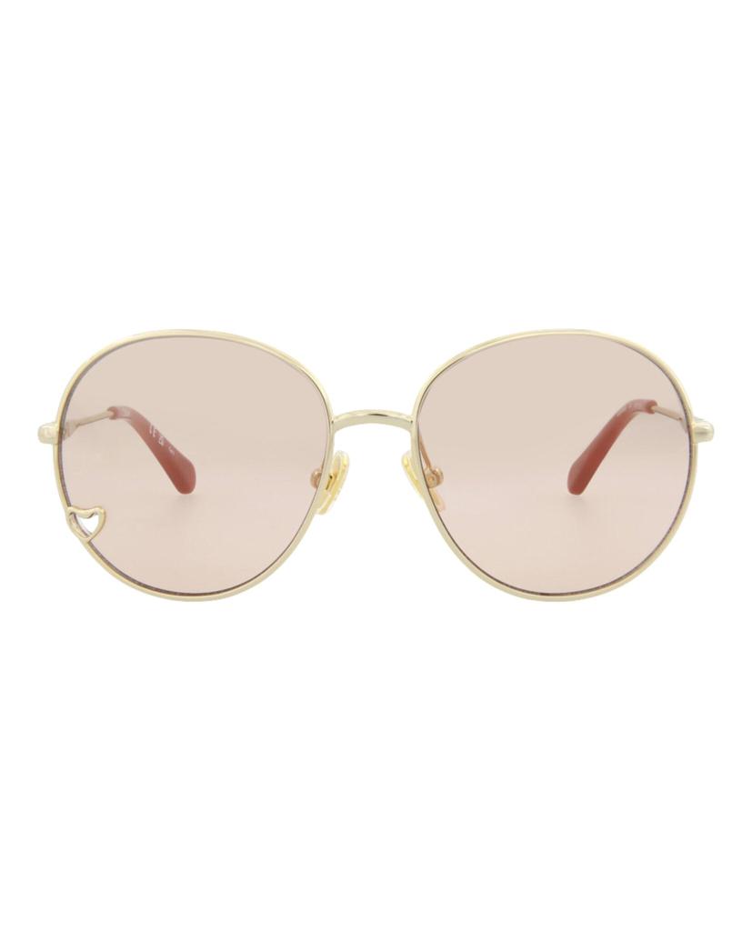Chloé Round-Frame Metal Sunglasses