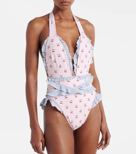 Montce Tropez printed ruffled swimsuit 2