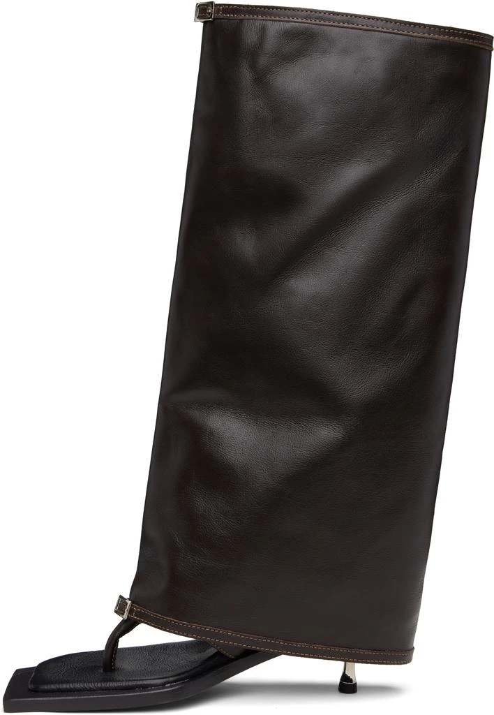 FIDAN NOVRUZOVA Brown Kaia Stiletto Tall Heeled Sandals 3