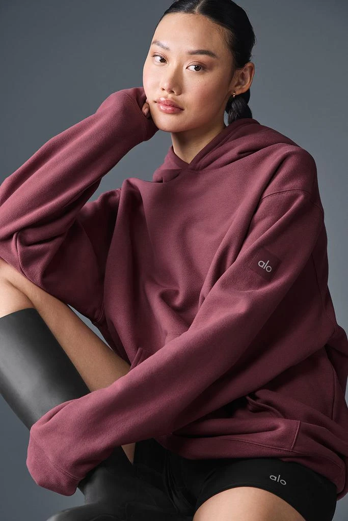 Alo Renown Heavy Weight Hoodie - Burgundy Truffle 5