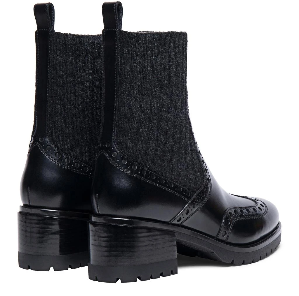 Santoni Leather low-heel brogue ankle boots 3