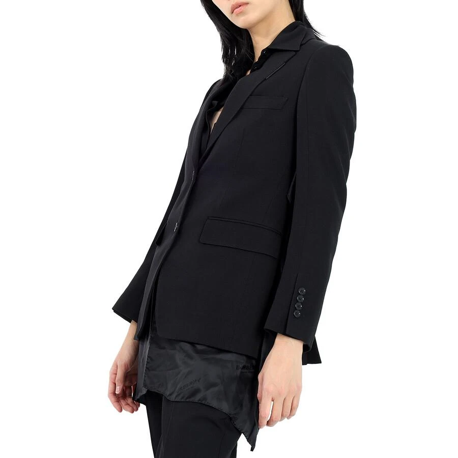 Burberry Black Wool Logo Panel Detail Tailored Jacket 2