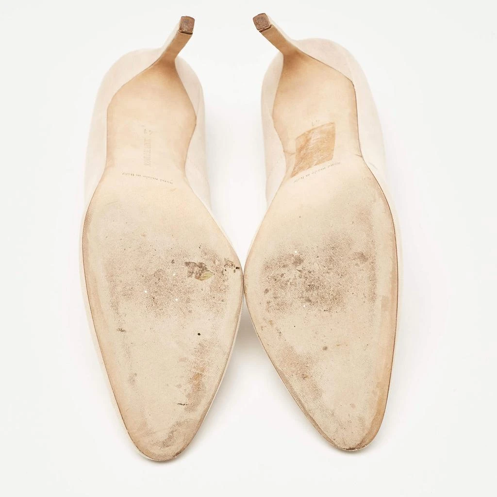 Manolo Blahnik Manolo Blahnik Beige Suede Pointed Toe BB Pumps Size 41 6
