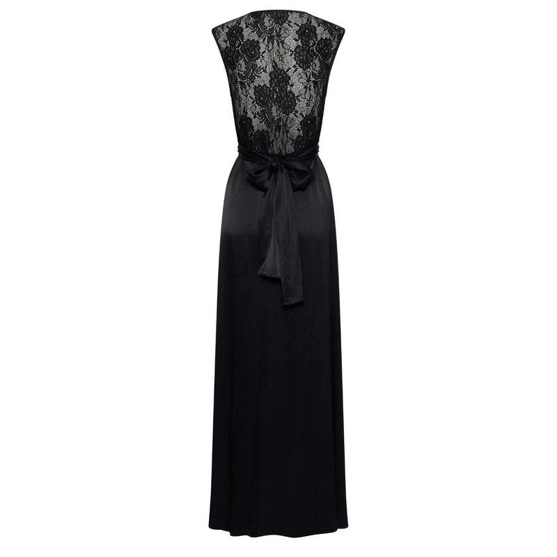 Deer You Victoria Vacationing Black Full Length Gown With Lace Back 2