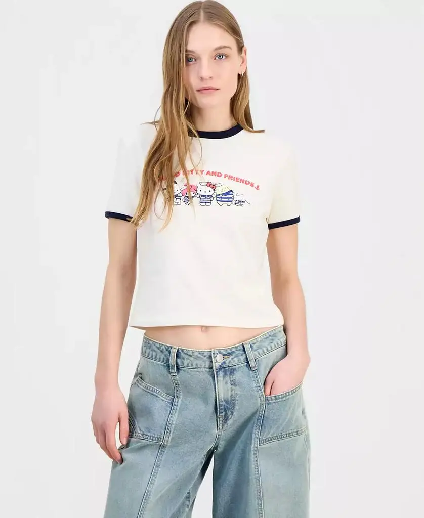 Love Tribe Juniors' Hello Kitty & Friends Ringer T-Shirt