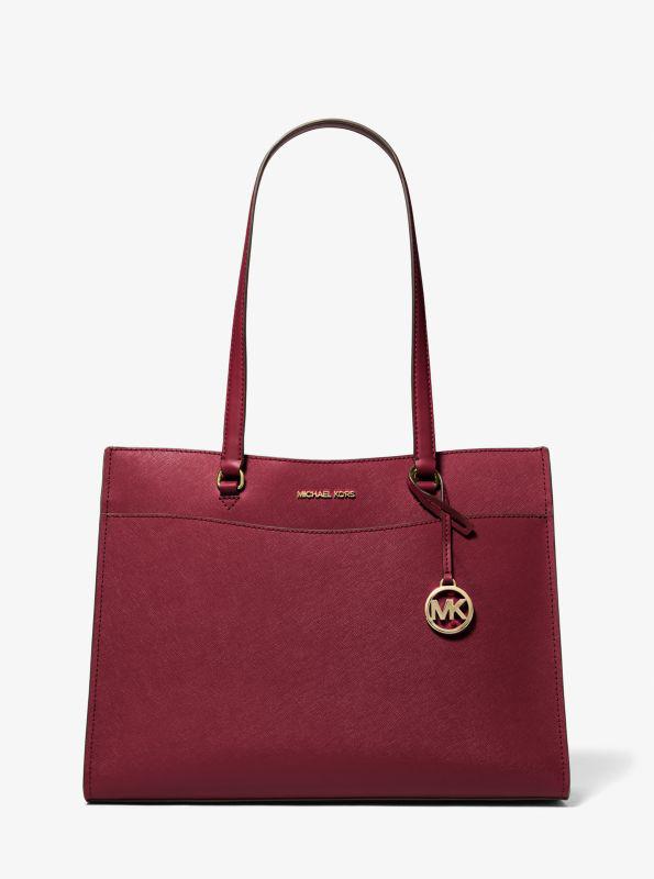 Michael Kors Jet Set Travel Large Saffiano Leather Pocket Tote Bag