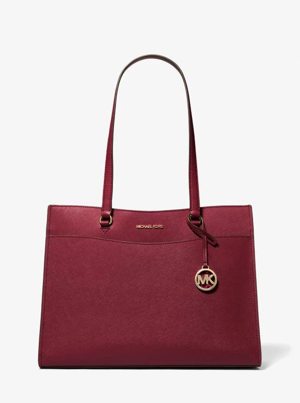 Michael Kors Jet Set Travel Large Saffiano Leather Pocket Tote Bag 1