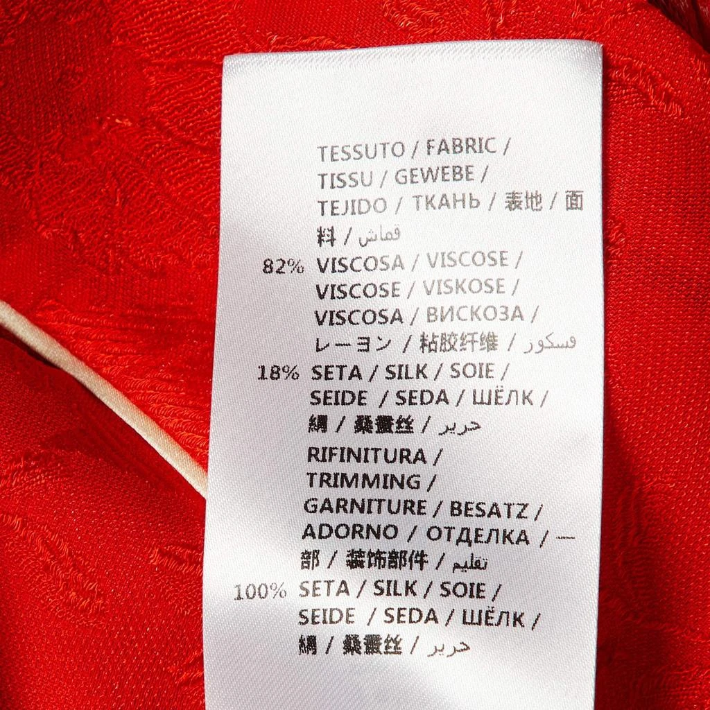 Gucci Gucci Red Floral Jacquard Crepe Pajamas Set S 5