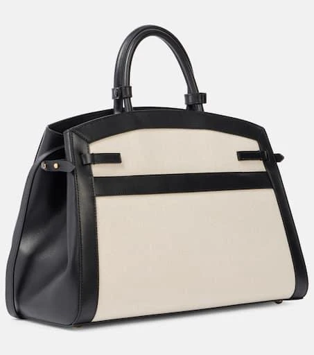 Demellier Hudson leather-trimmed canvas tote bag 4