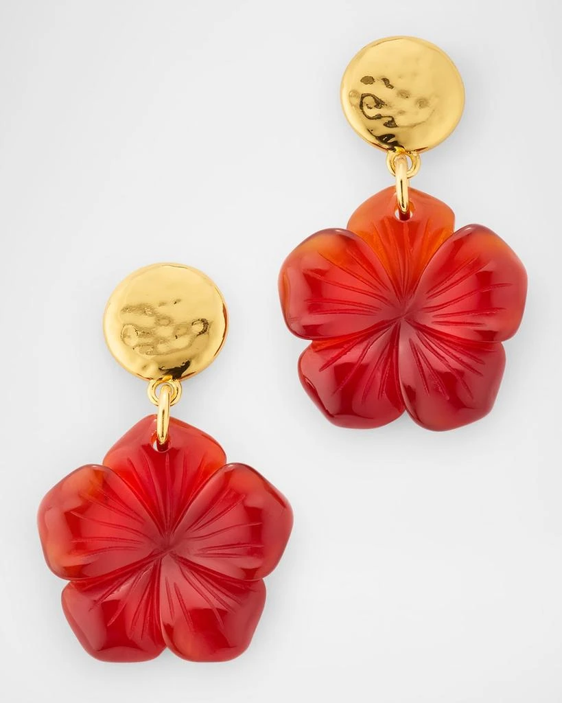 NEST Jewelry Carnelian Flower Drop Earrings 1