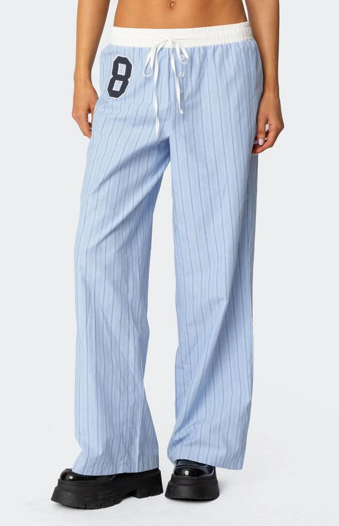 Edikted Erez Contrast Waist Striped Pants 2