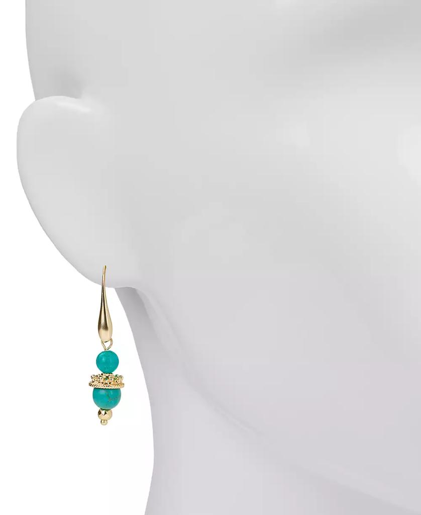 Patricia Nash Gold-Tone Color Bead Double Drop Earrings