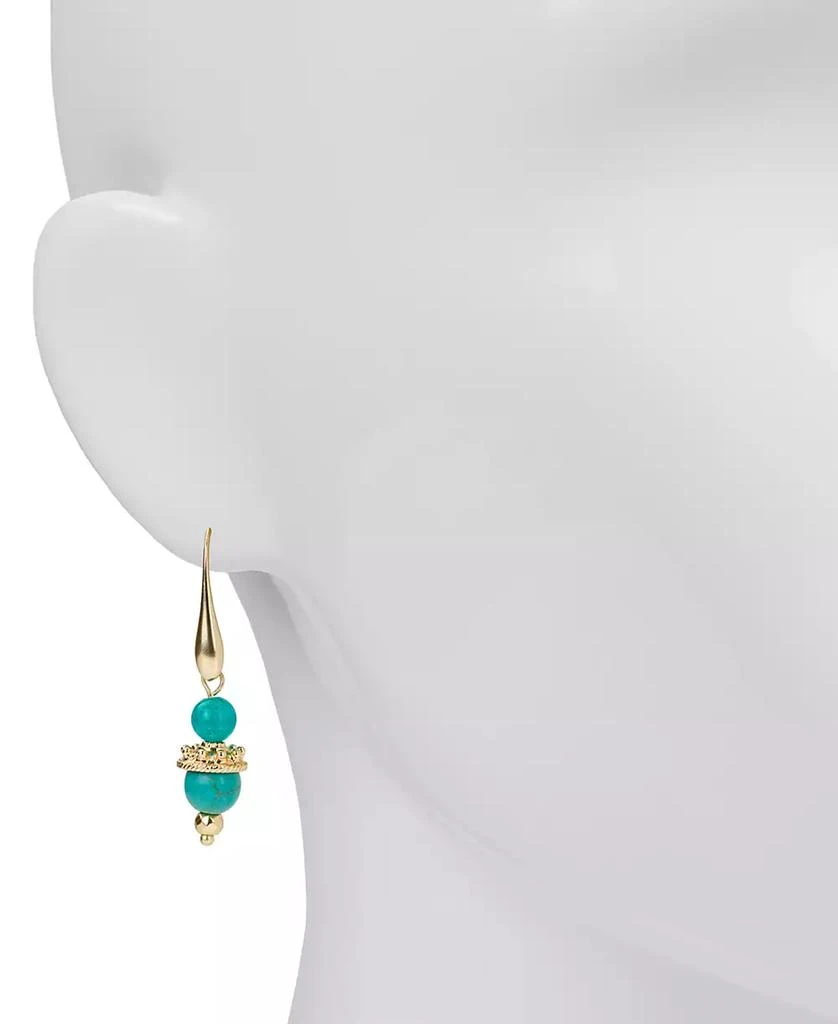 Patricia Nash Gold-Tone Color Bead Double Drop Earrings 2