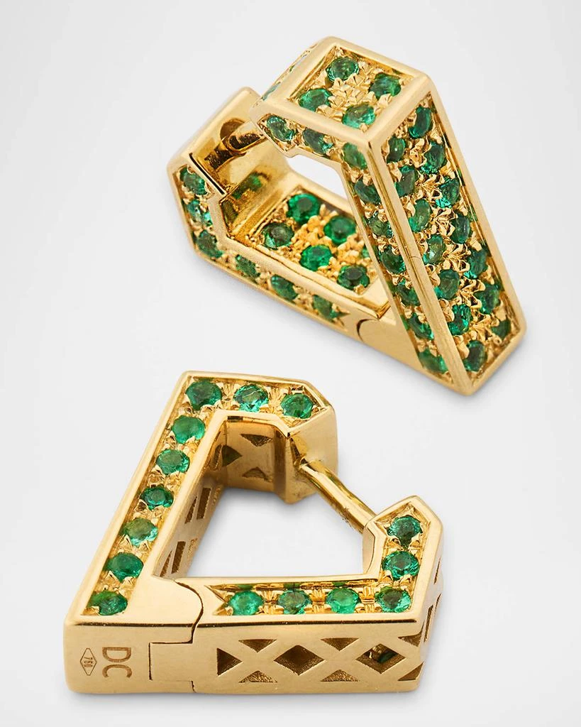 Dries Criel 18K Yellow Gold Tsavorite Brute Mini Earrings 3