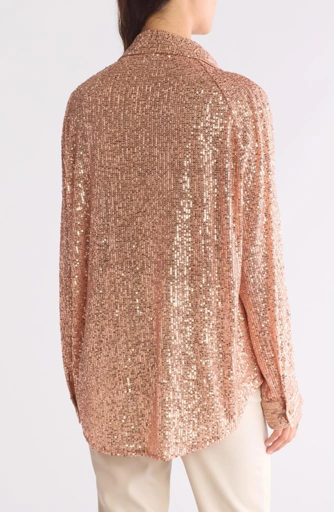WISHLIST Sequin Button-Up Blouse 2